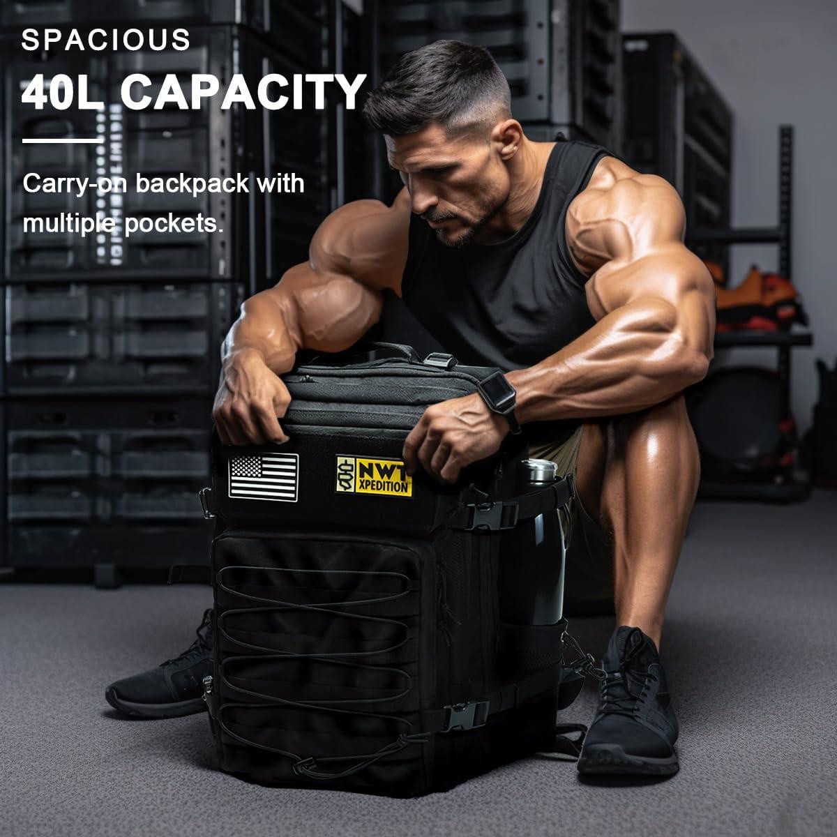 Mochila Táctica Militar Molle 40L Resistente para Camping