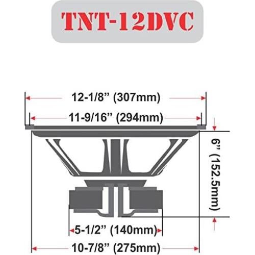 Subwoofer Earthquake TNT-12DVC 30,48 cm Bobina Doble