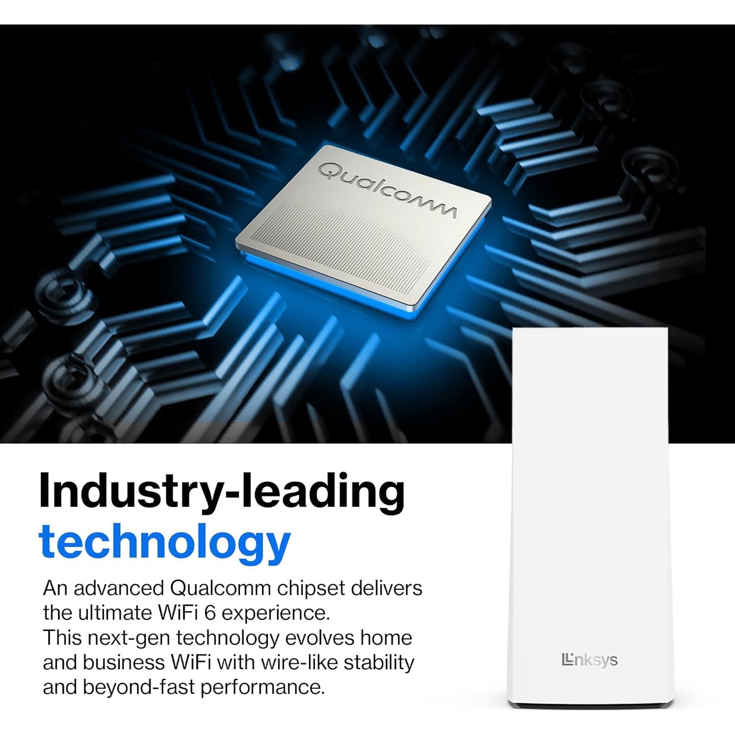 Router de Malla WiFi 6 Linksys Atlas MX2000 Doble Banda 3.0Gbps