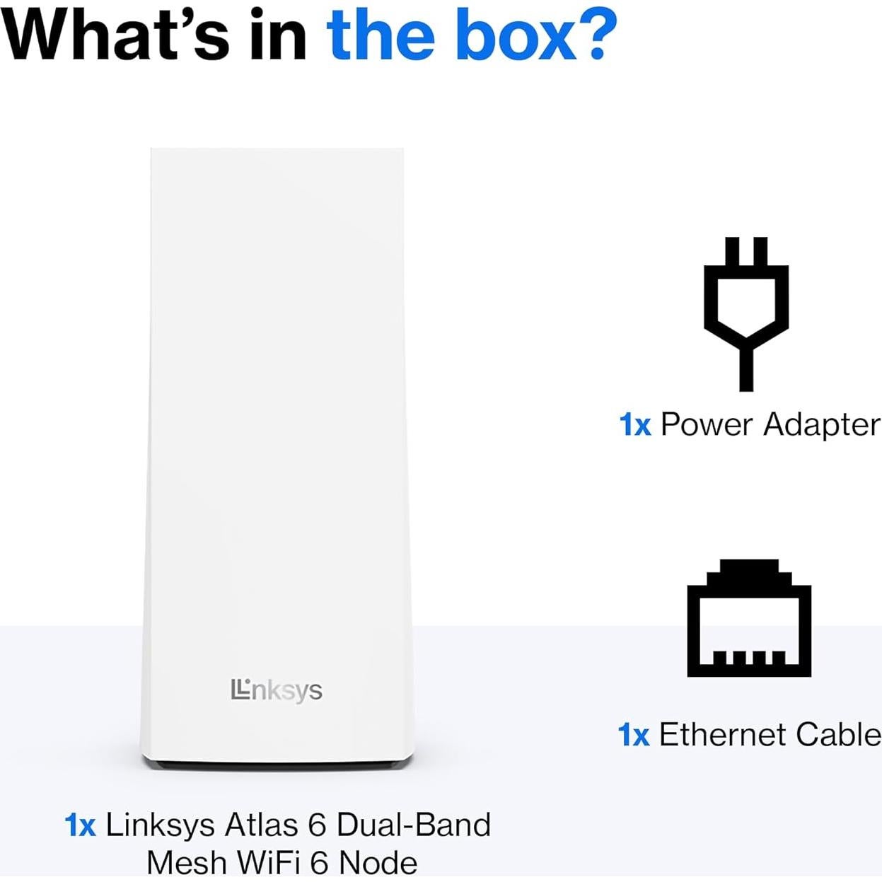 Router de Malla WiFi 6 Linksys Atlas MX2000 Doble Banda 3.0Gbps