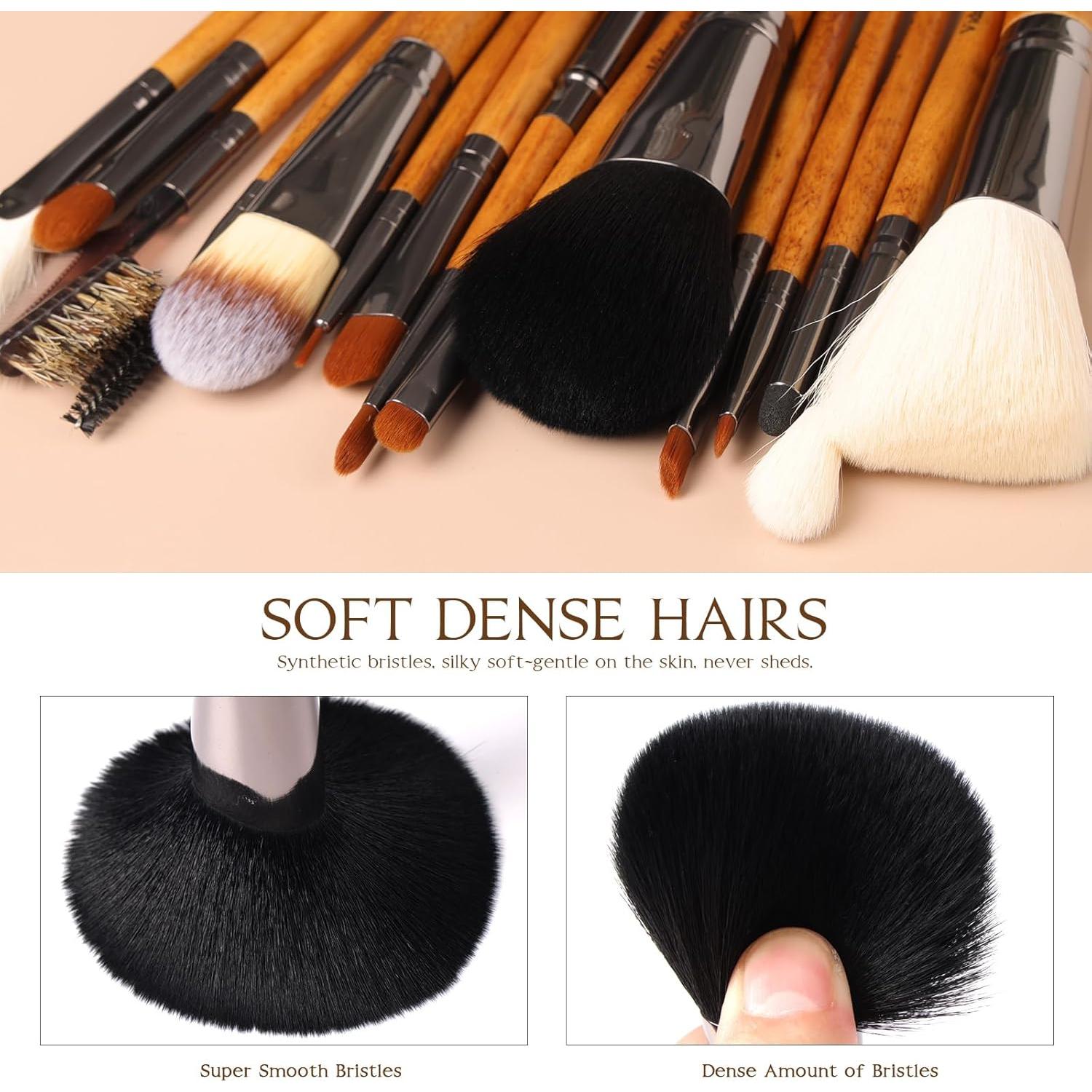 Juego de Brochas de Maquillaje Vidany 15 Piezas con Bolsa