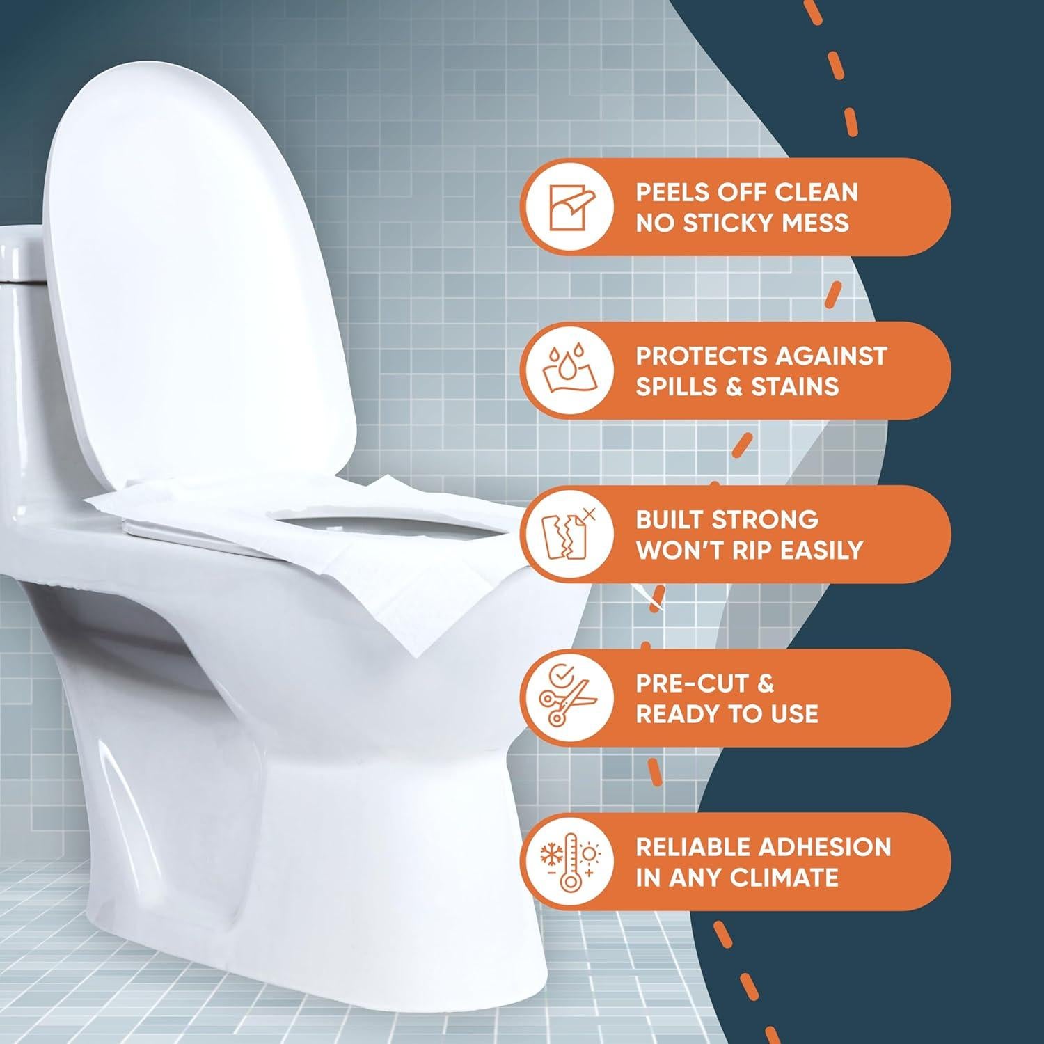 Pack de 50 Cubiertas de Asiento de Inodoro Biodegradables Hygeline