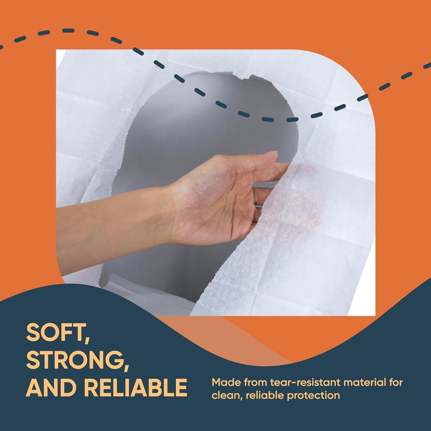 Pack de 50 Cubiertas de Asiento de Inodoro Biodegradables Hygeline