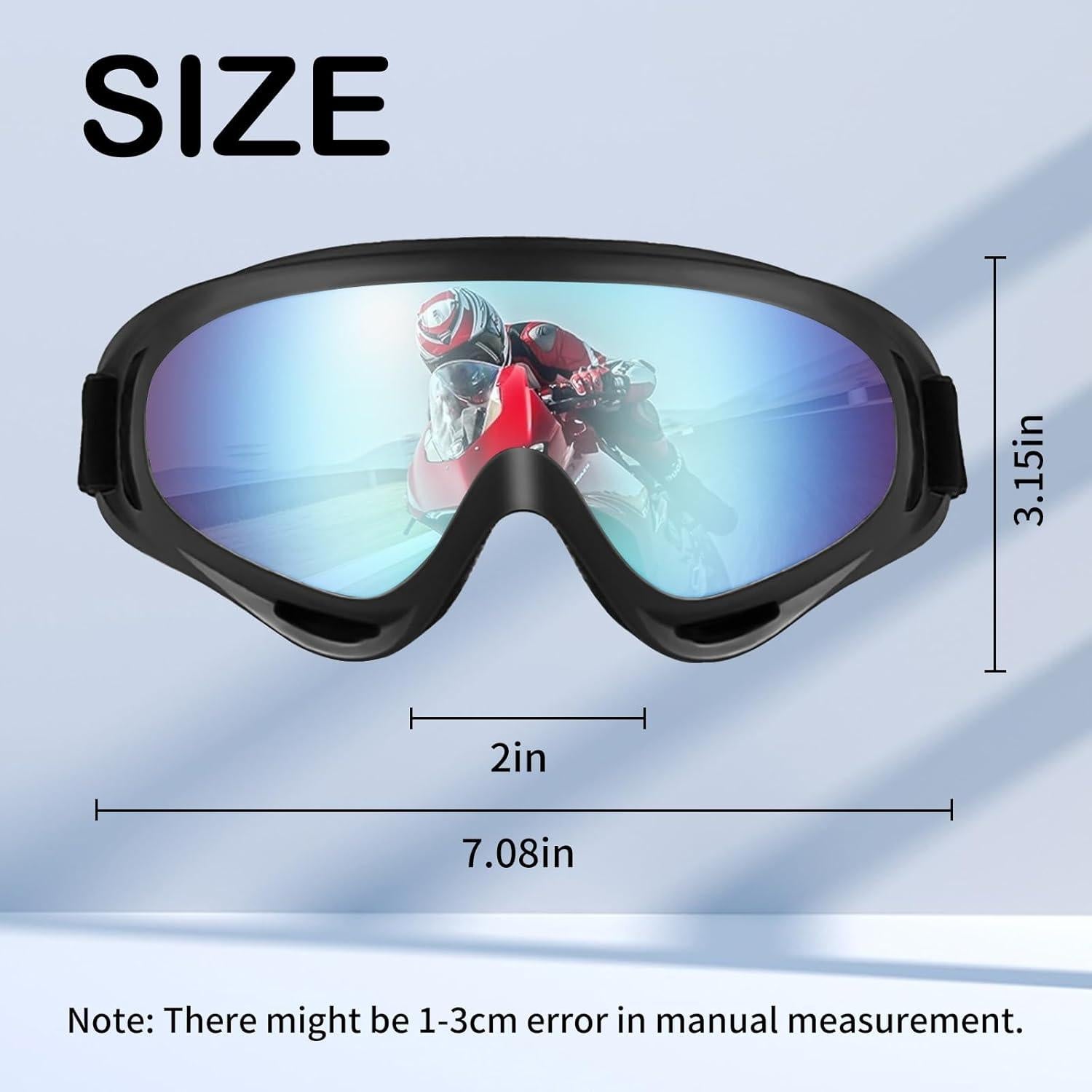 Gafas de Motocross SooGree con Lentes Grises y Banda Ajustable