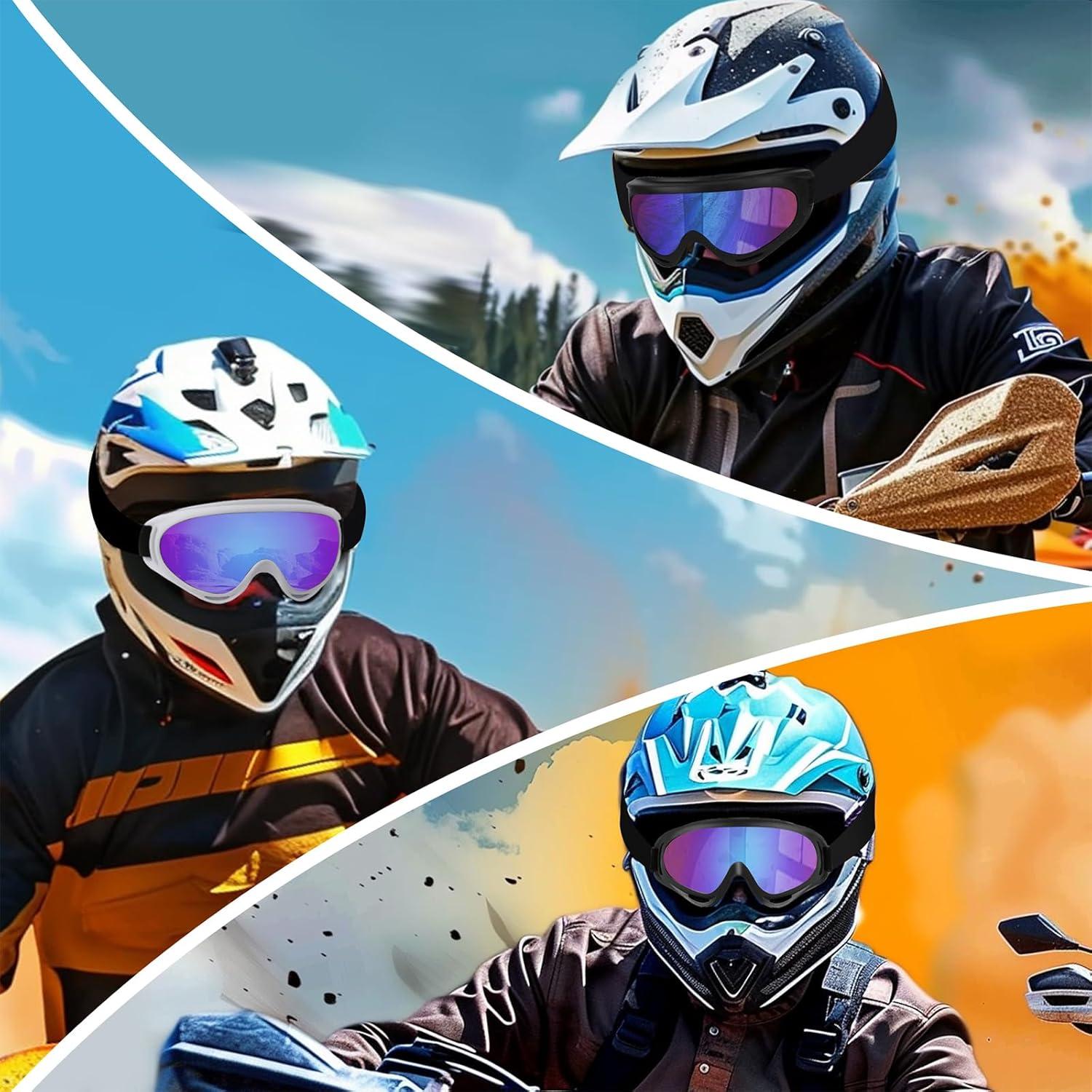 Gafas de Motocross SooGree con Lentes Grises y Banda Ajustable