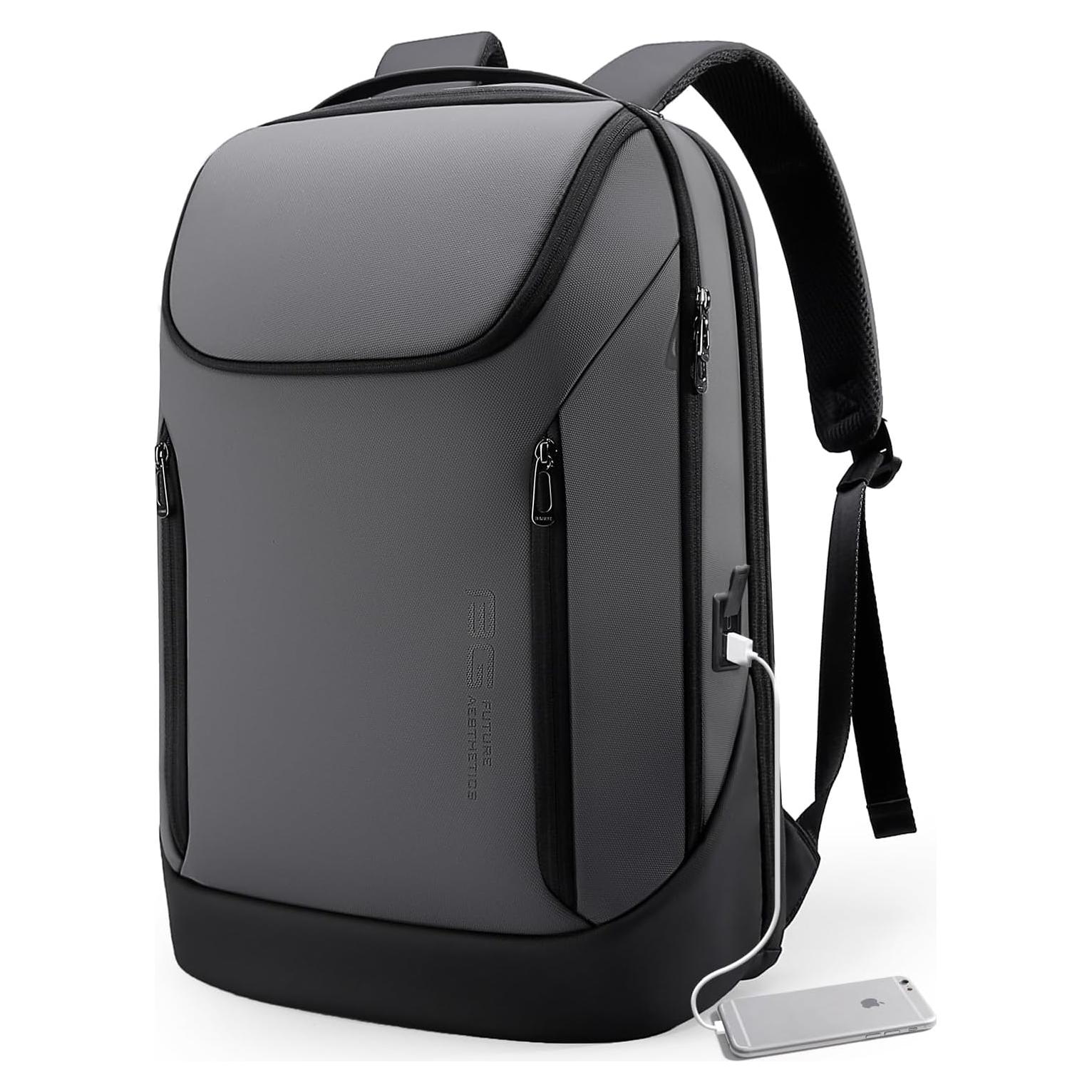 Mochila BANGE Inteligente Impermeable 15.6" USB Gris