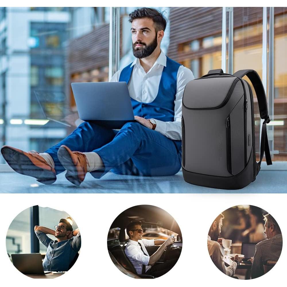 Mochila BANGE Inteligente Impermeable 15.6" USB Gris