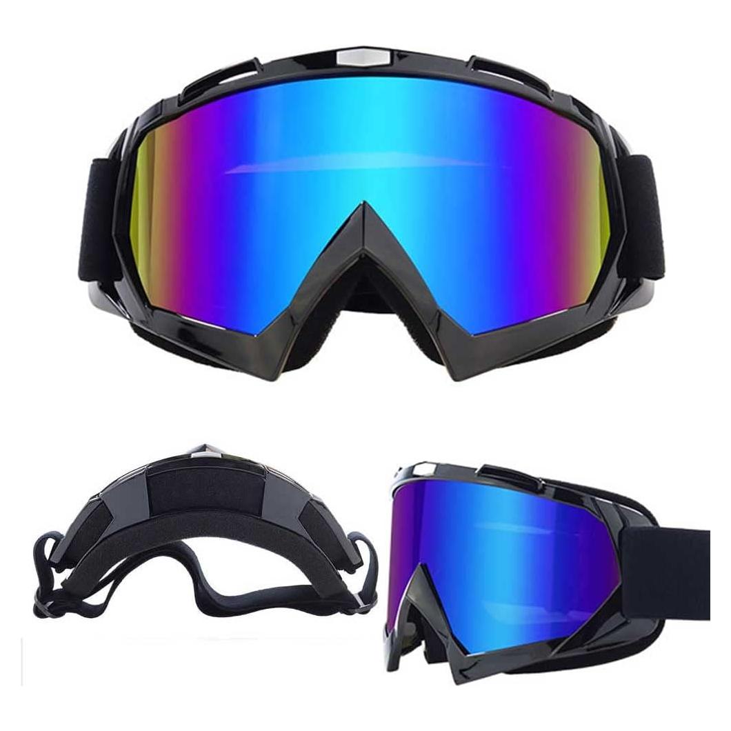 Gafas de Motocross First Choose UV400 Anti-Rasguños Negro