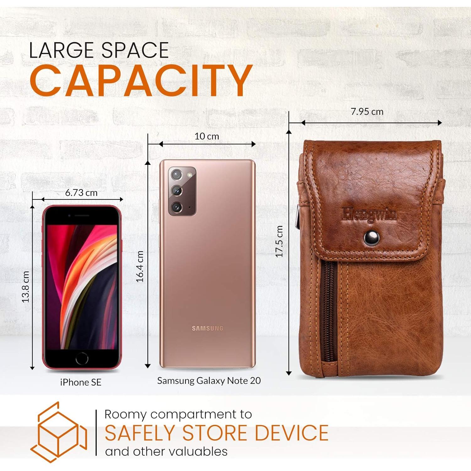 Funda de Cintura Hengwin para Teléfono Móvil Marrón