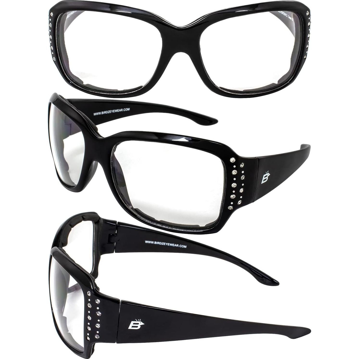 Gafas de sol de moto LadyBird para mujer con almohadillas - 3 pares