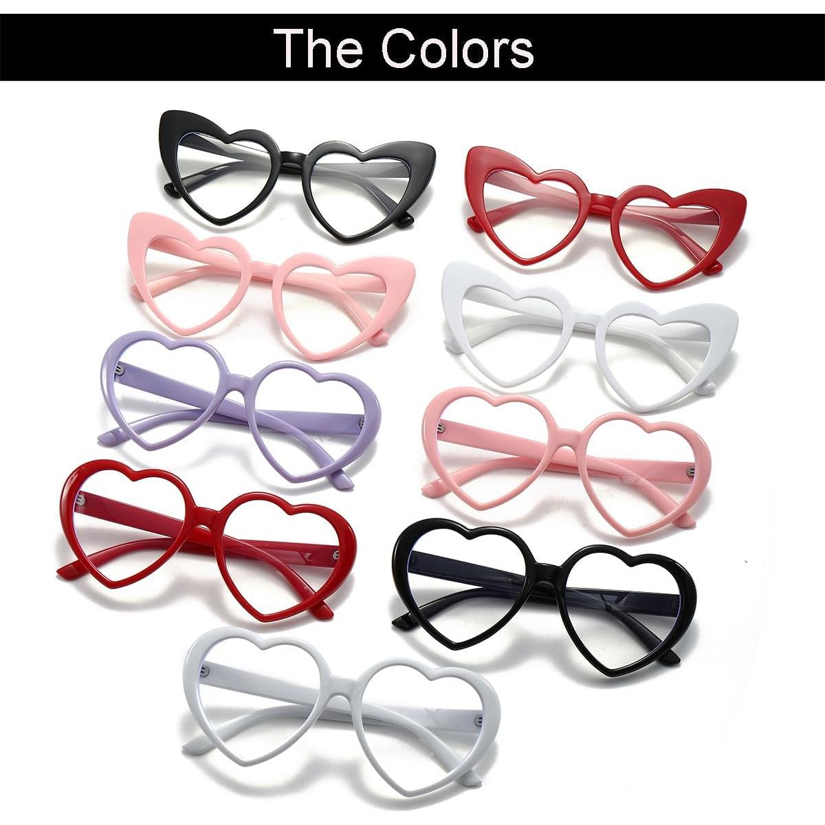 Gafas NIDOVIX Lente Claro Corazón Vintage Rojas Mujeres