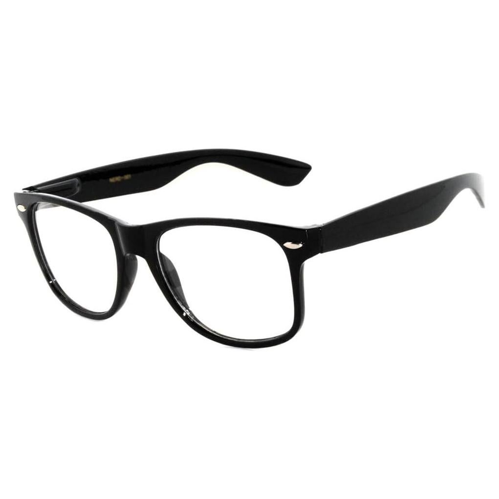 Retro 80's Vintage Sunglasses Colorful Frame Womens and Mens Glasses with Smoke, Mirror, Clear Lenses