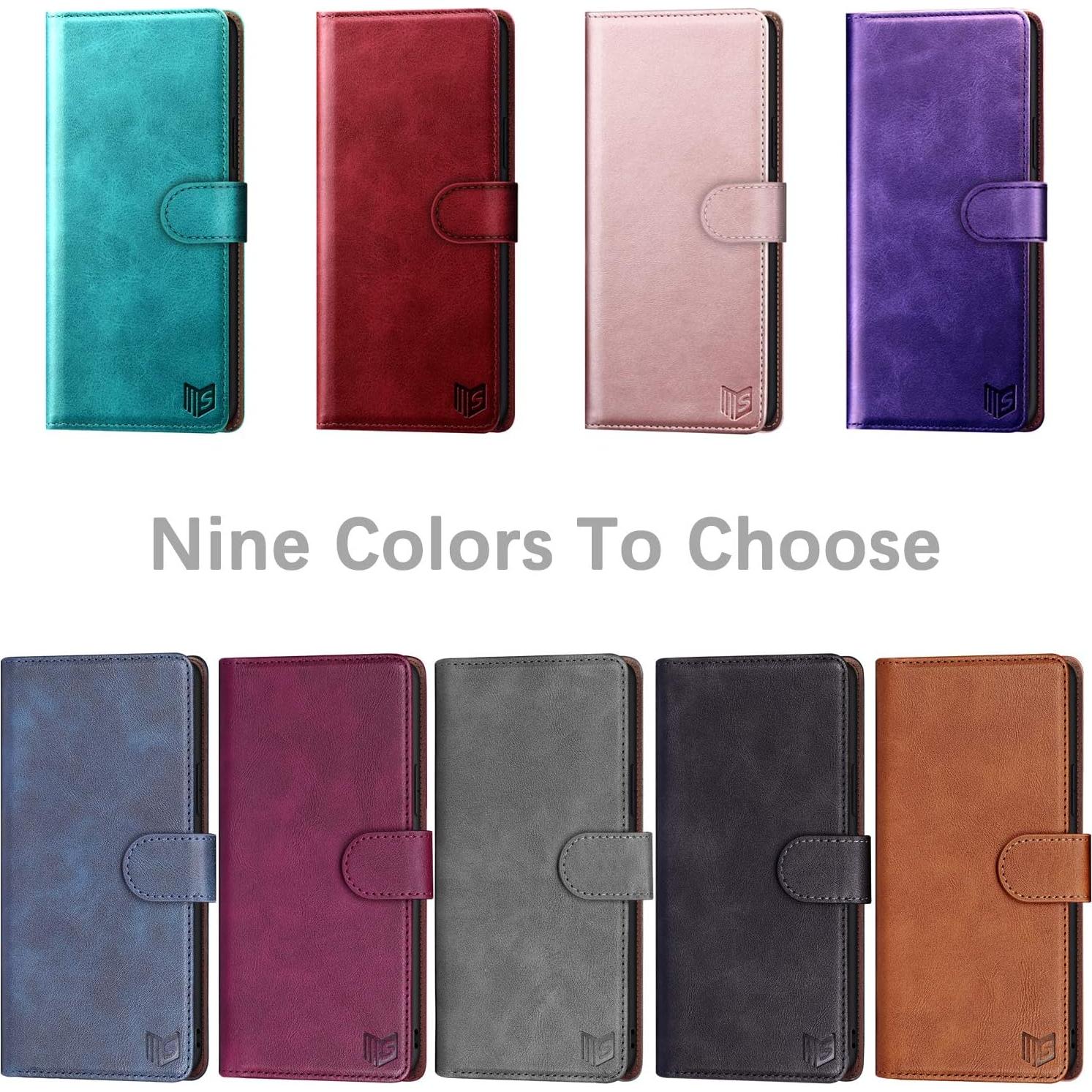 Funda billetera SUANPOT para Samsung A71 5G RFID azul