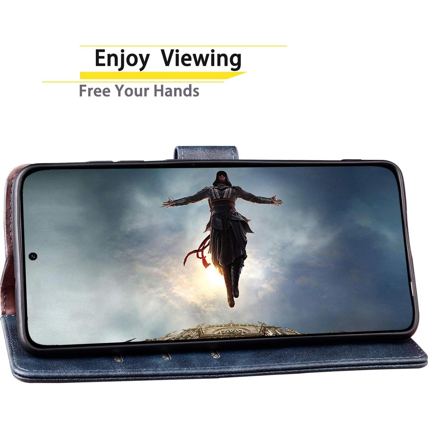 Funda billetera SUANPOT para Samsung A71 5G RFID azul