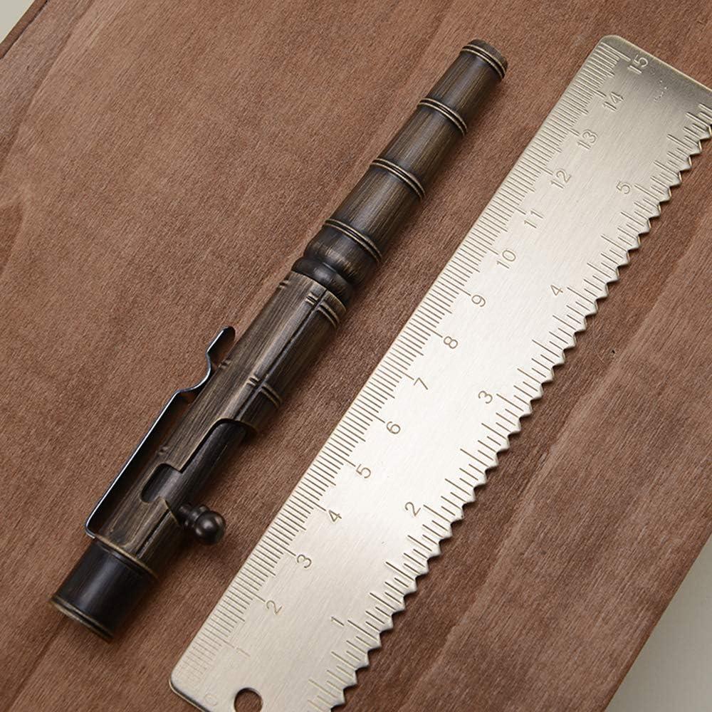 Bolígrafo de Latón Macizo EKLOEN E2080K Negro Retro 13.5cm