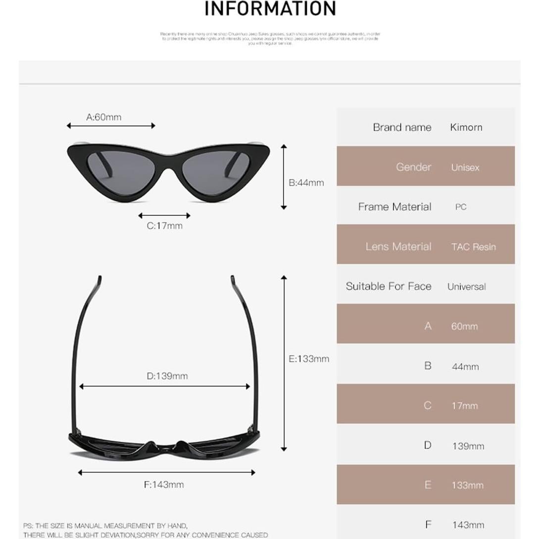 Gafas de sol Kimorn Cat Eye UV400 para mujeres - K0566