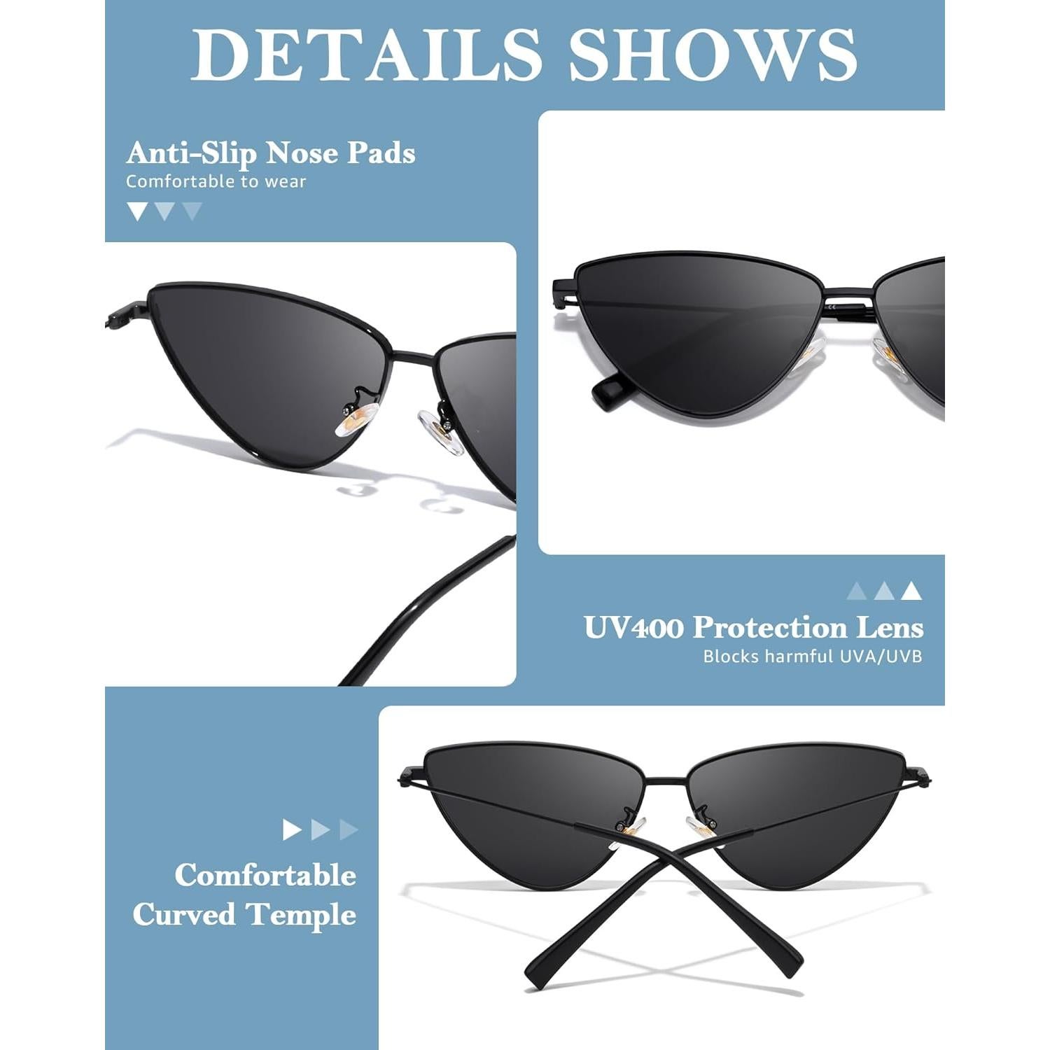 Gafas de sol retro IGNAEF ojo de gato UV400 para mujer