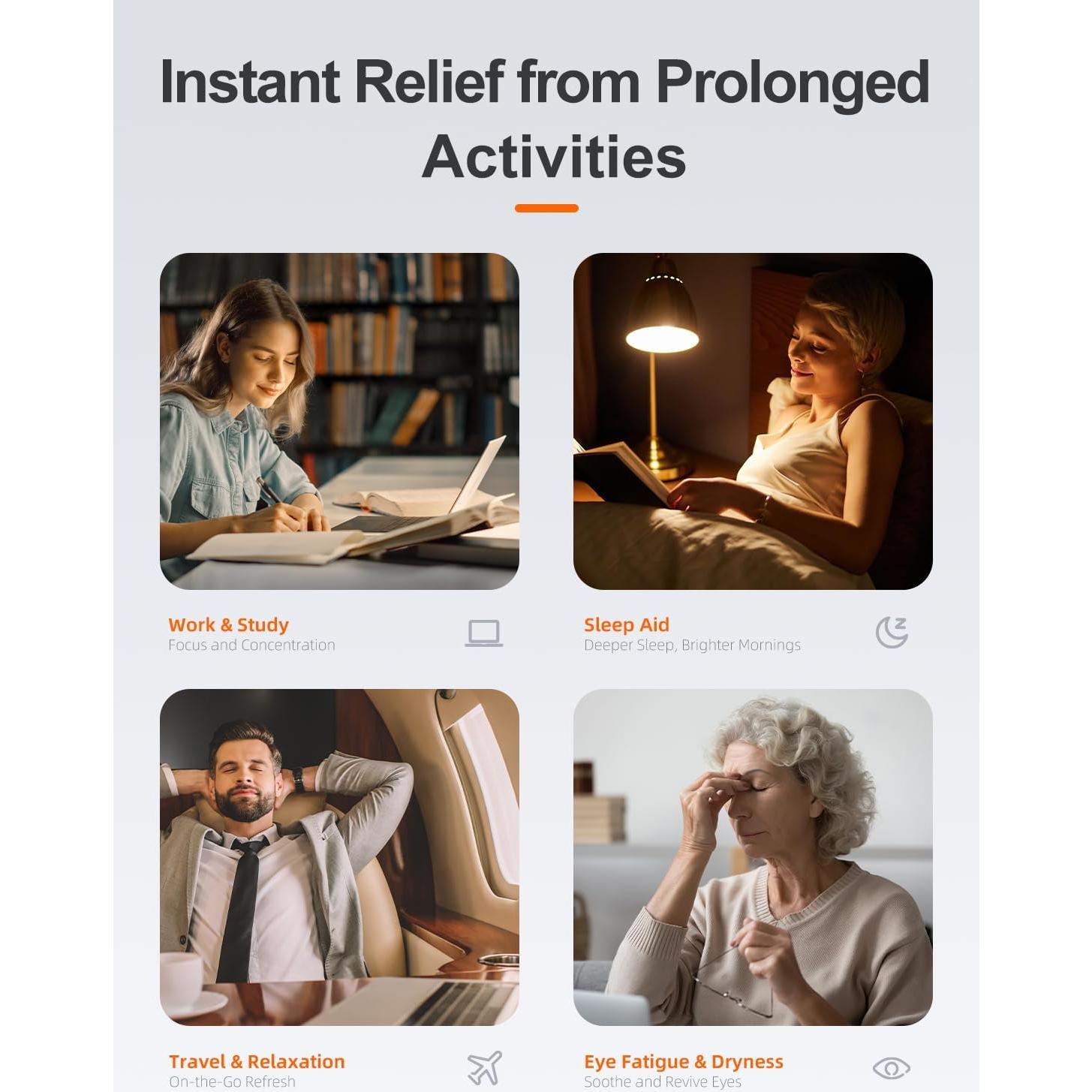 Máscara de Ojos Calentada Rythboom EM01 Seda Verde 1 Cuenta