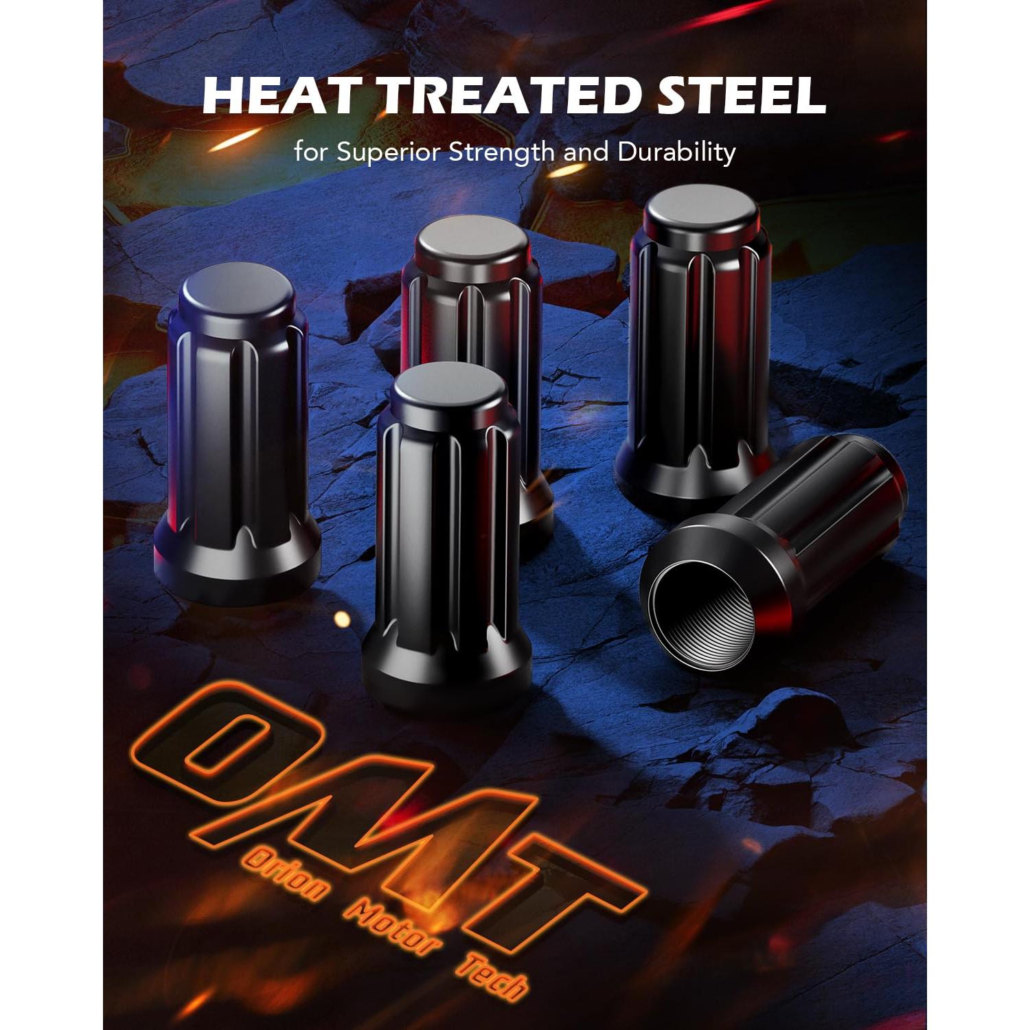 Tuercas de Rueda Orion Motor Tech M14x1.5 Negras Juego 24