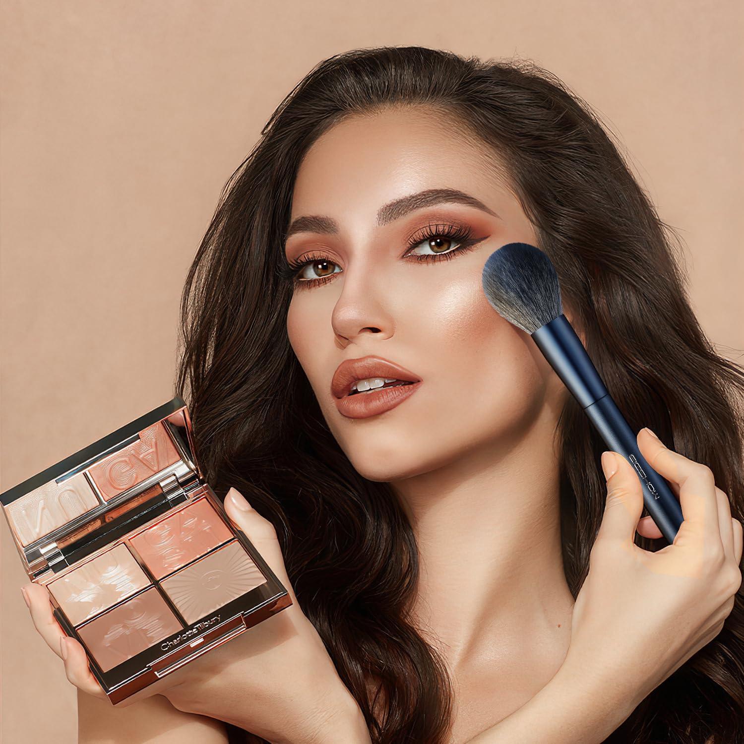 Juego de Brochas de Maquillaje EIGSHOW 15 Piezas Azul