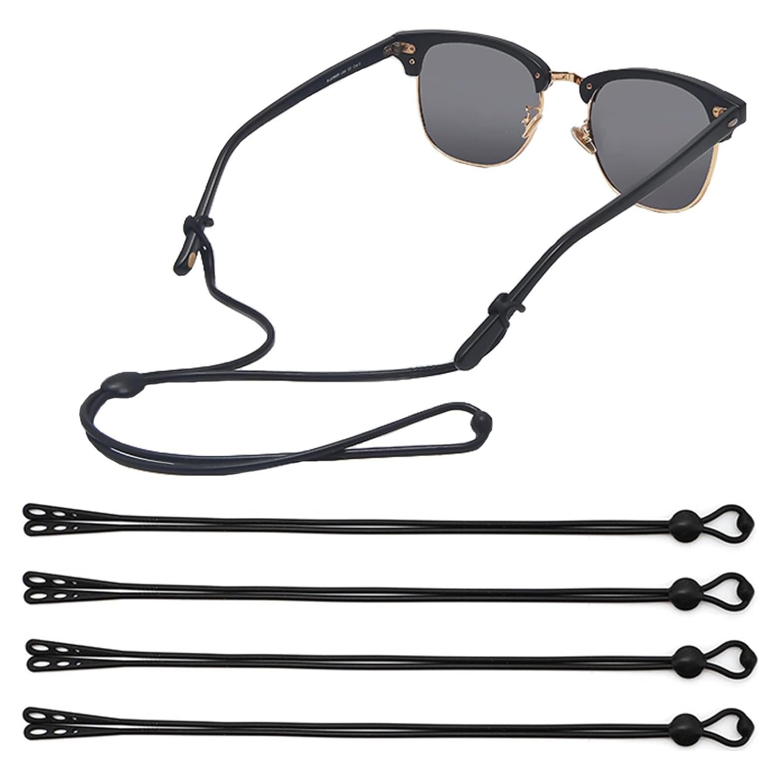 Correas Ajustables para Gafas OPUGIT - 4 Pcs Silicona Negra