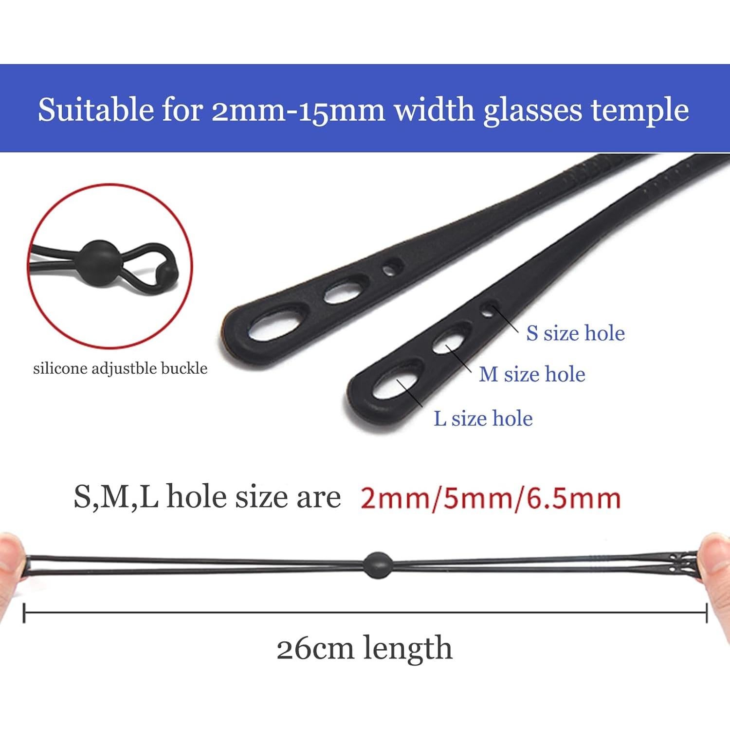 Correas Ajustables para Gafas OPUGIT - 4 Pcs Silicona