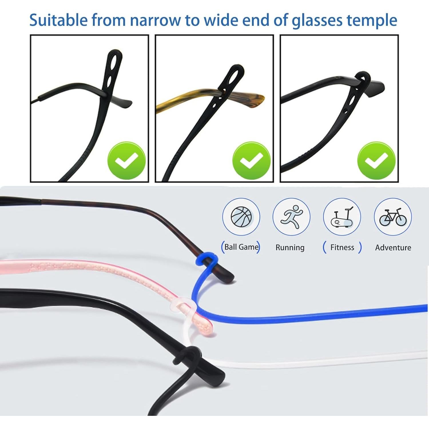 4 Correas Ajustables para Gafas OPUGIT - Silicona Anticaída