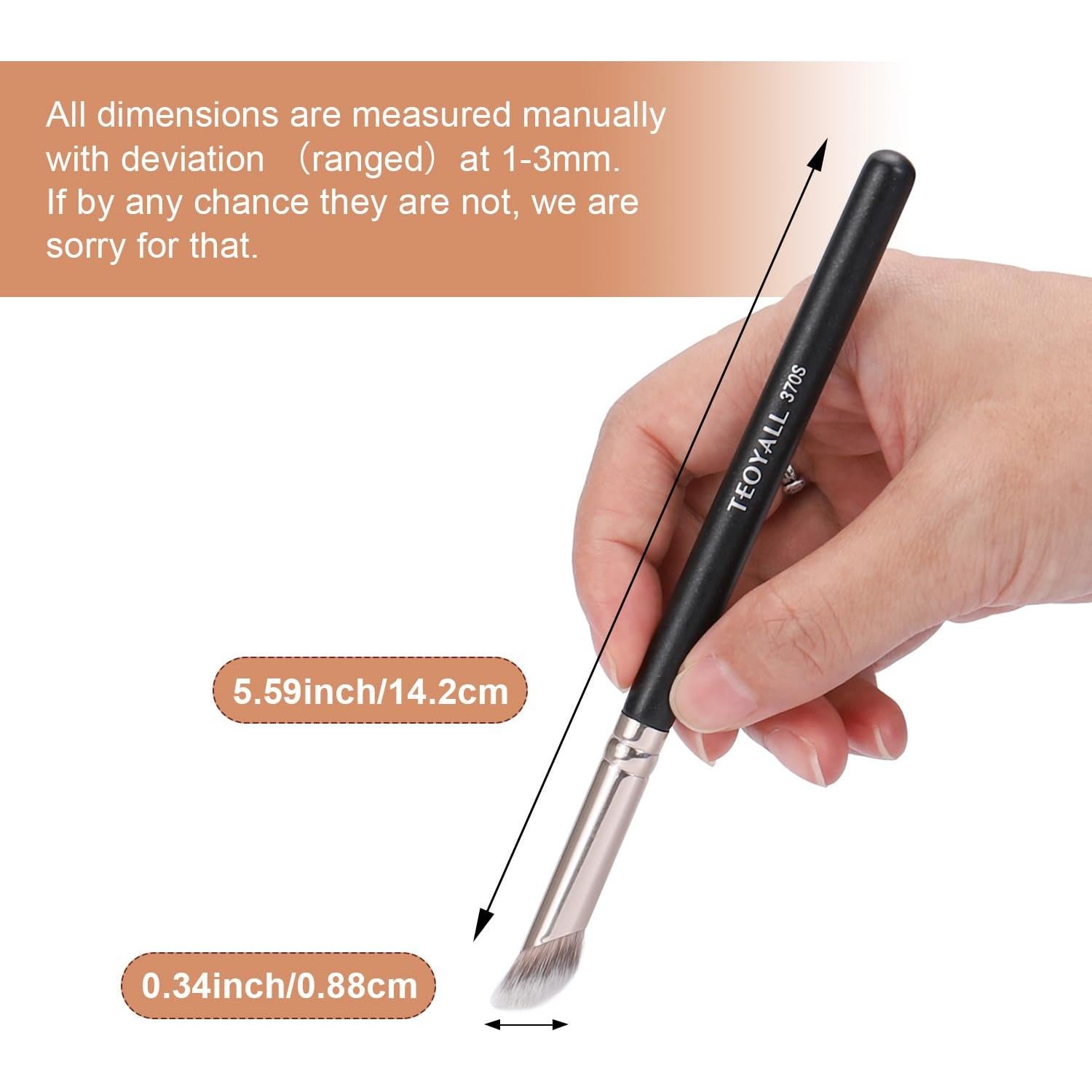 Juego de Brochas de Maquillaje TEOYALL 3PCS Anguladas