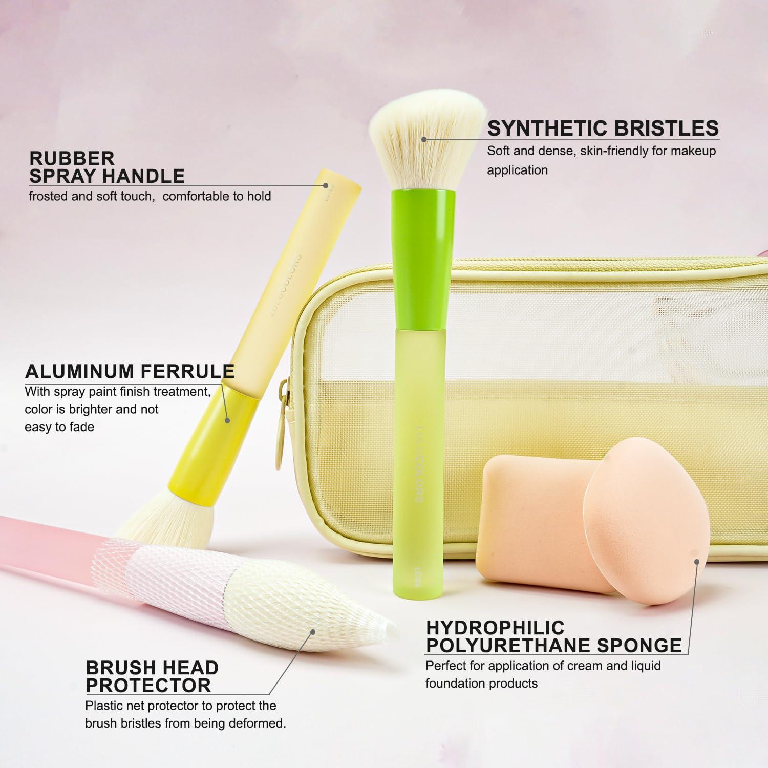 Juego de Brochas de Maquillaje 18 Piezas LULUCOLORS Multicolor