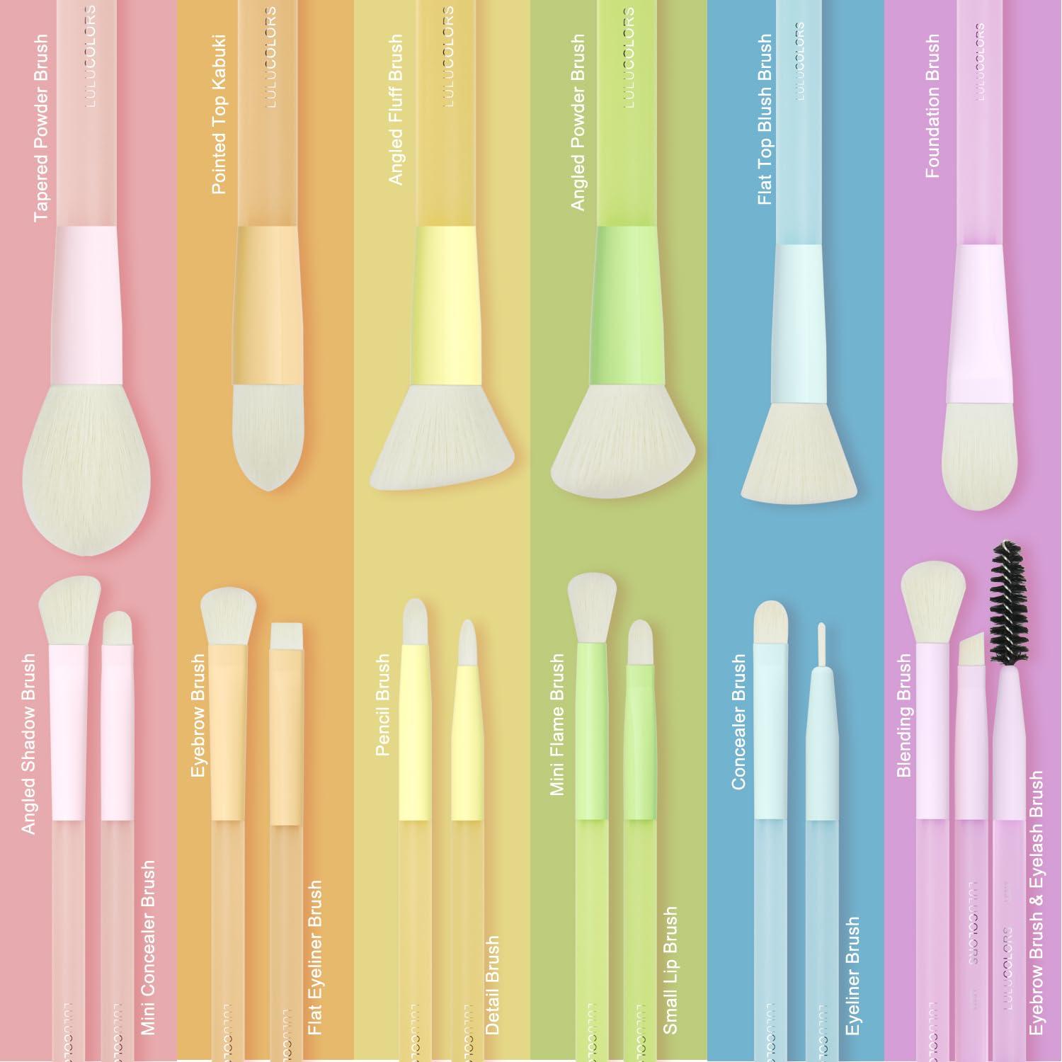 Juego de Brochas de Maquillaje 18 Piezas LULUCOLORS Multicolor