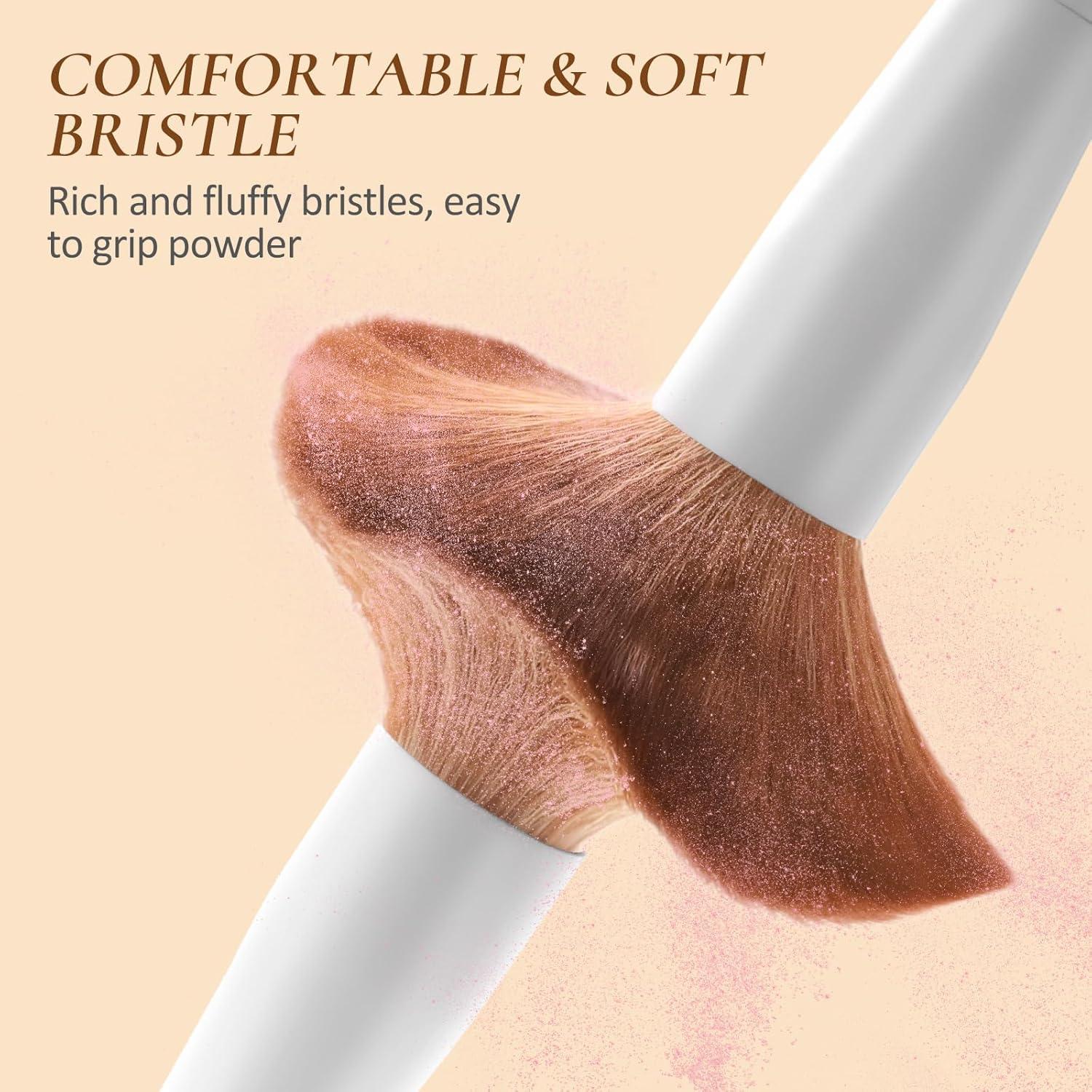 Juego de Brochas de Maquillaje LUXBRU 20 Piezas con Estuche