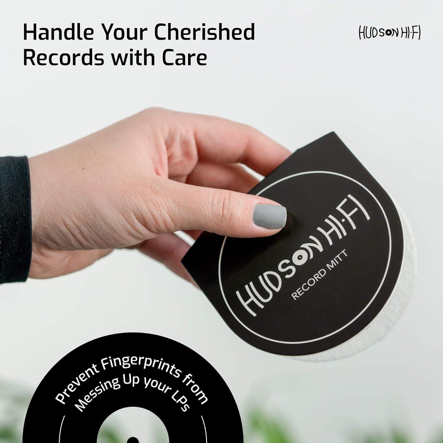 Mitones Antiestáticos Hudson Hi-Fi para Discos de Vinilo