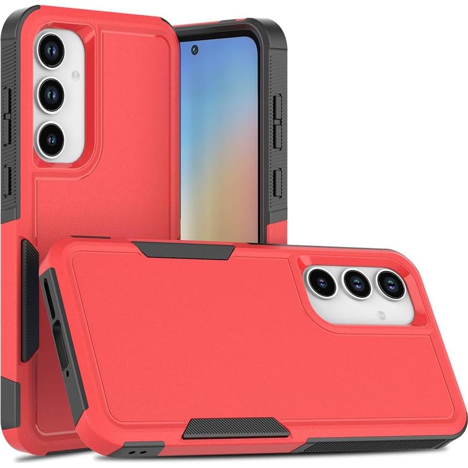 Funda Samsung Galaxy A35 5G Doble Capa Antideslizante Roja