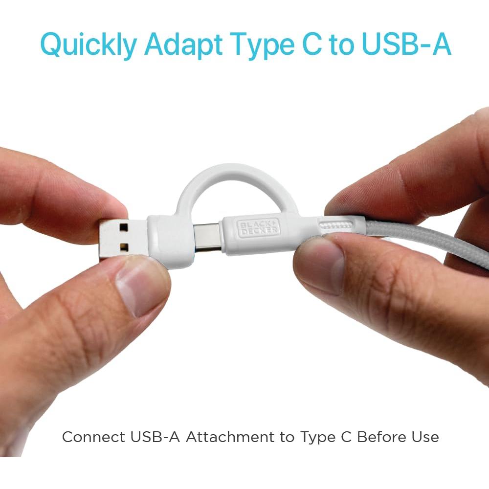 Cable de Carga Multi USB C Black+Decker 91 cm Rápido