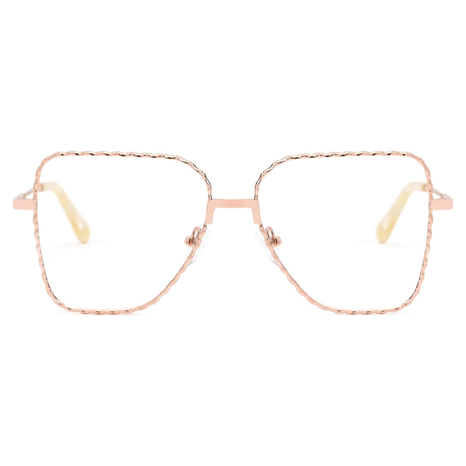 Gafas Aviador Zeelool Metal Bloqueadoras Luz Azul Oro