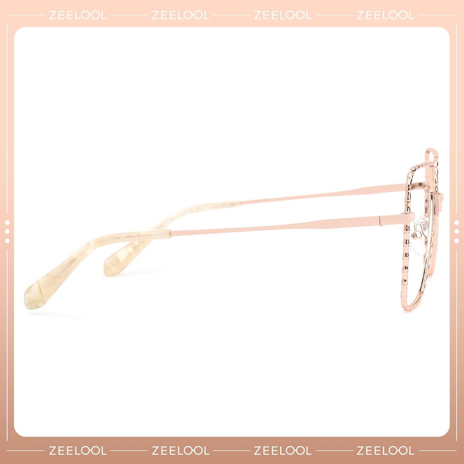 Gafas Aviador Zeelool Metal Bloqueadoras Luz Azul Oro