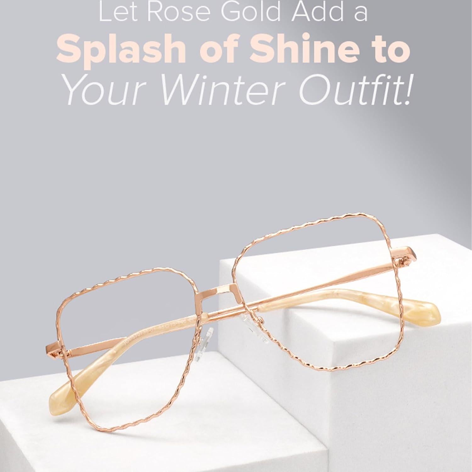 Gafas Aviador Zeelool Metal Bloqueadoras Luz Azul Oro