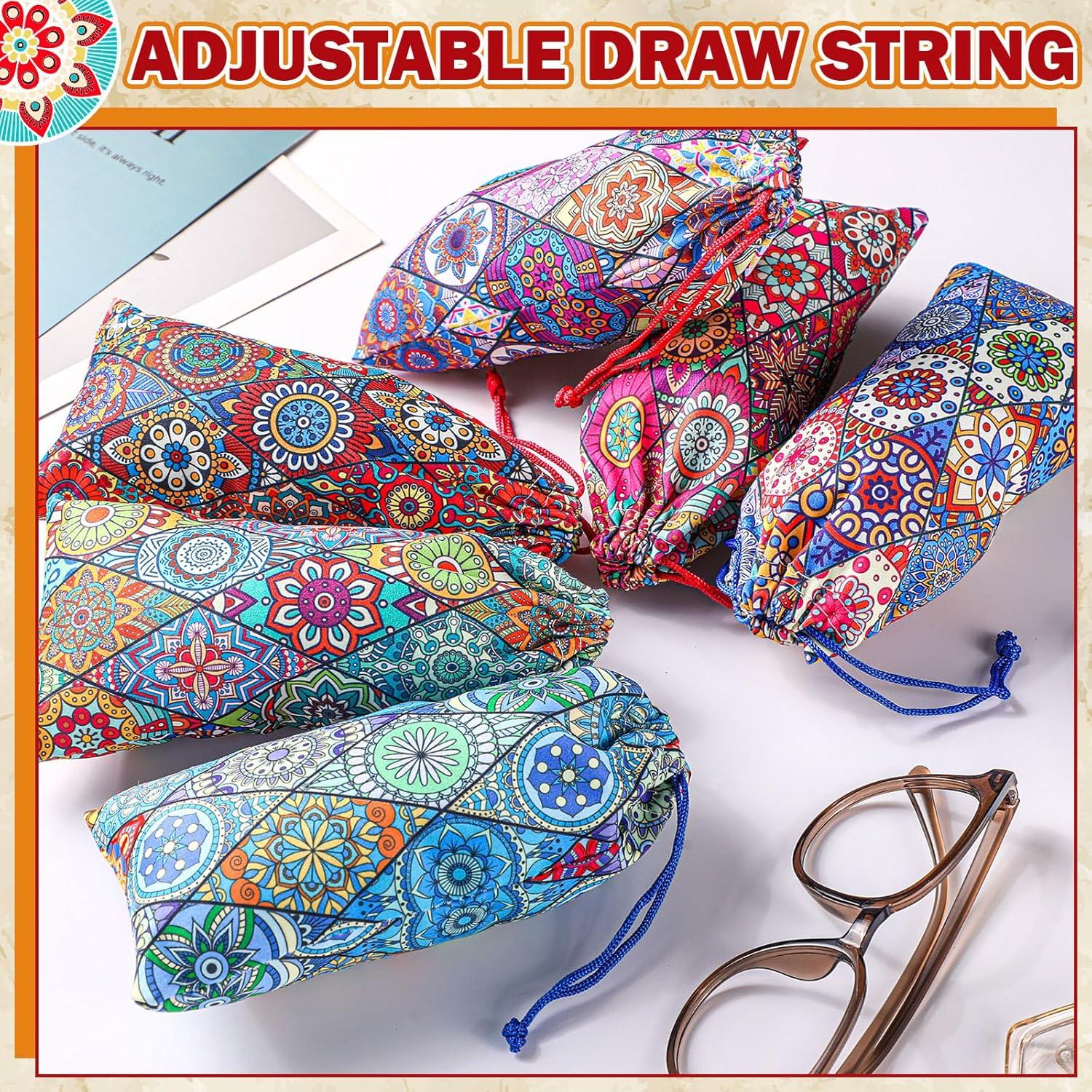 24 Fundas de Microfibra para Gafas de Sol Multicolor 18x9 cm