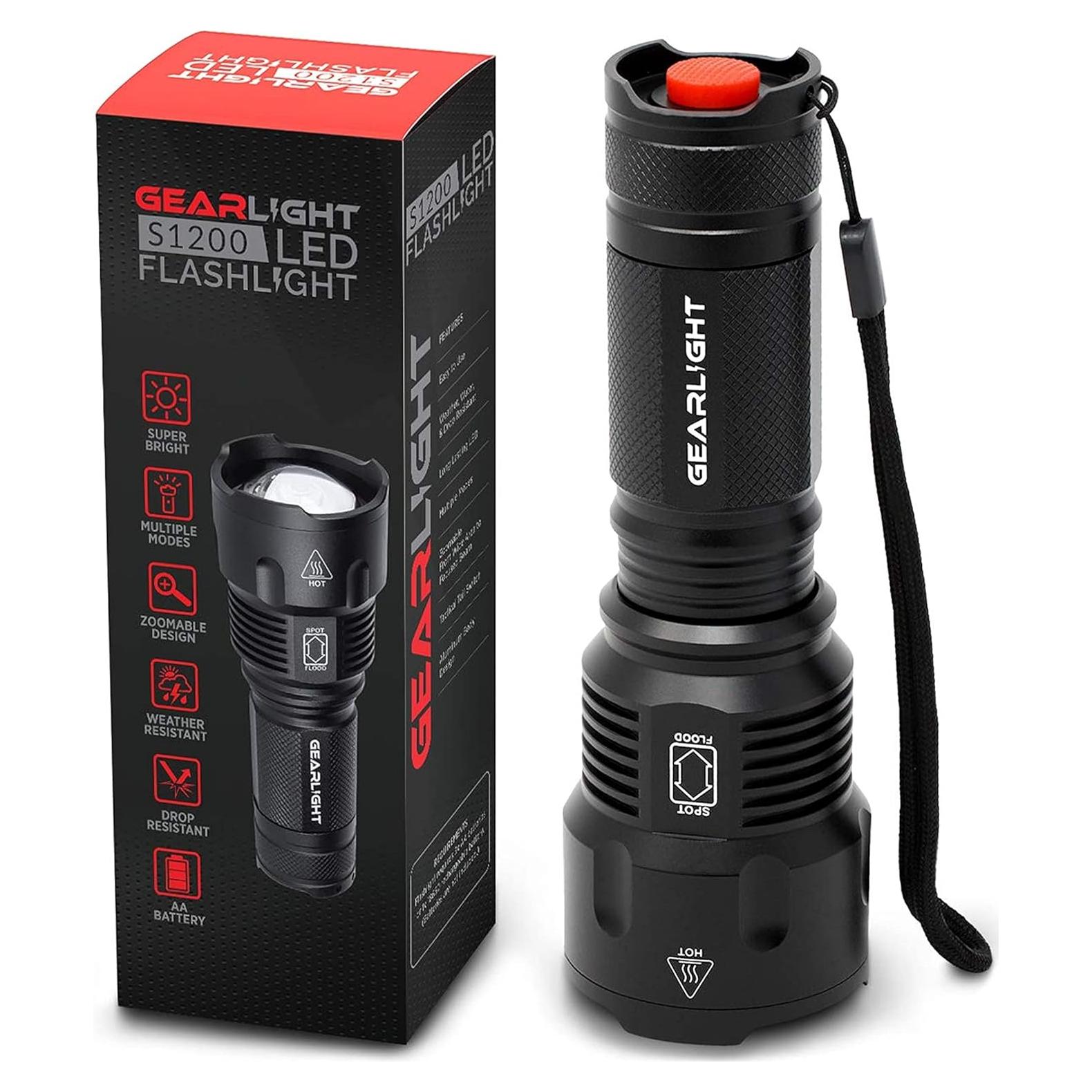 Linterna LED GearLight S1200 - 1200 Lúmenes, Resistente al Agua