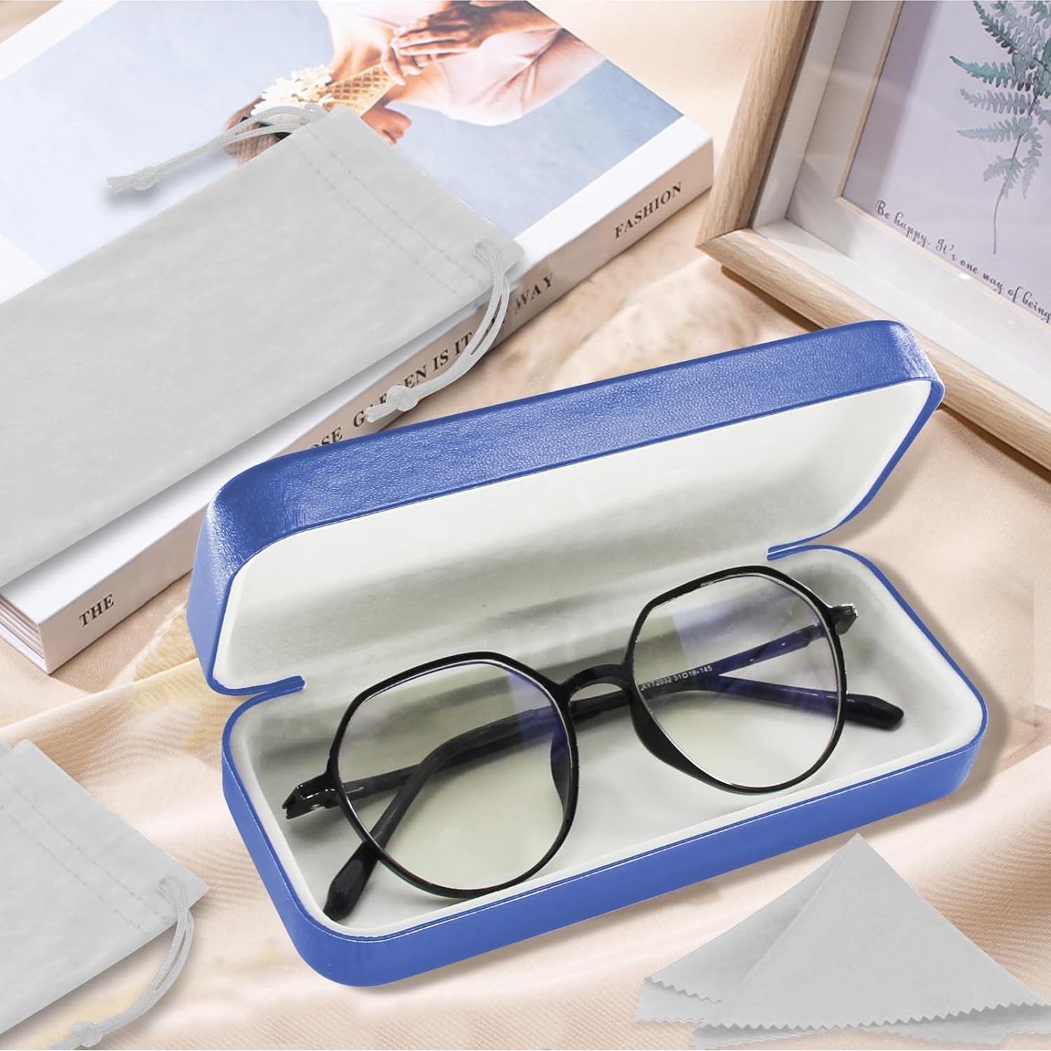 Funda de Gafas Dura PU CAYP2024-01 con Paño de Limpieza