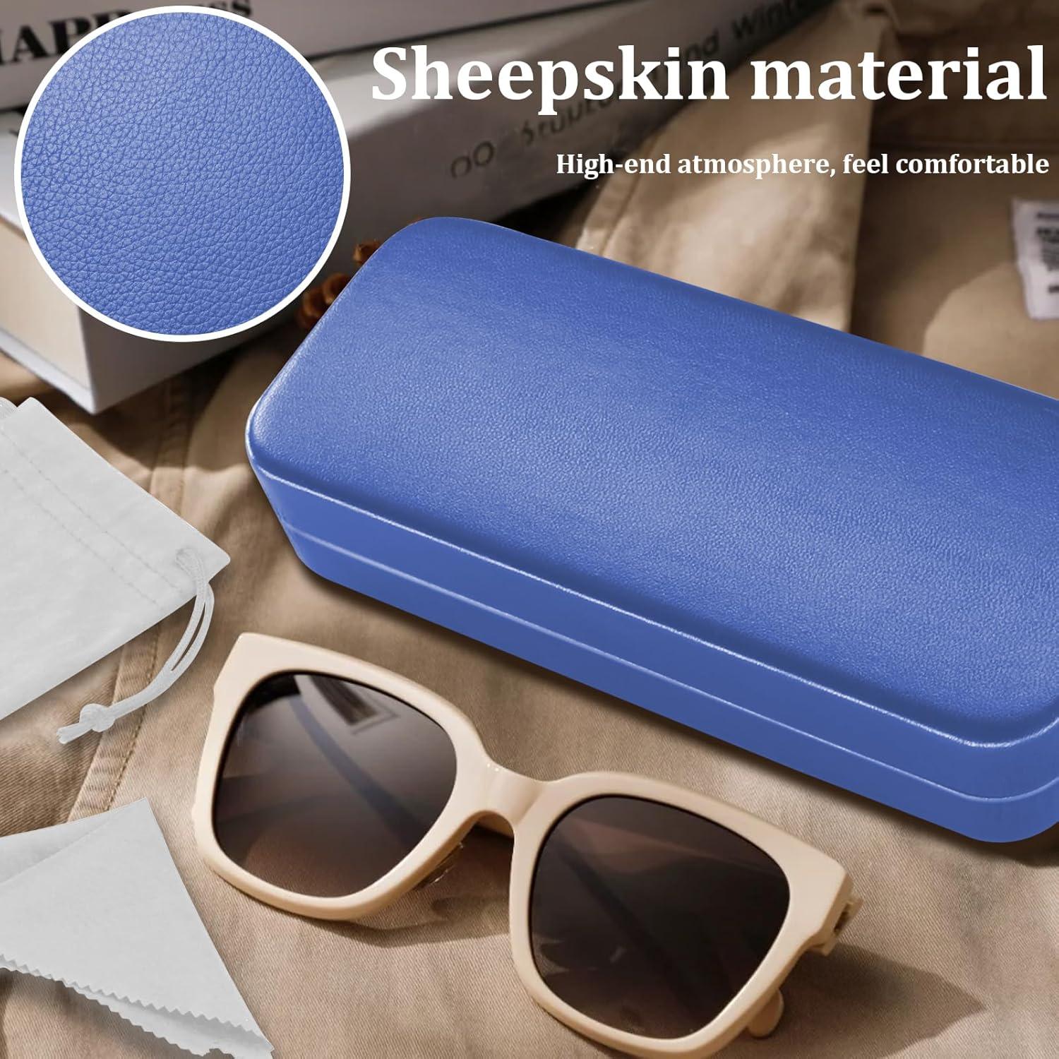 Funda de Gafas Dura PU CAYP2024-01 con Paño de Limpieza