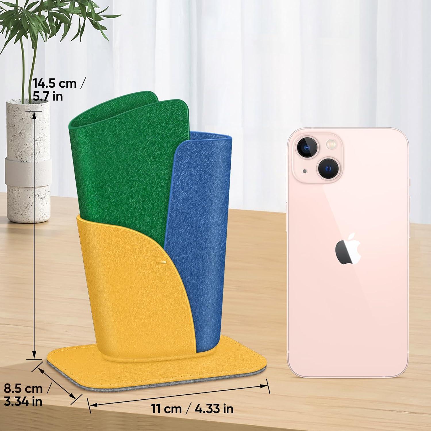 Soporte para Gafas Fintie - Estuche de Cuero Vegano Amarillo