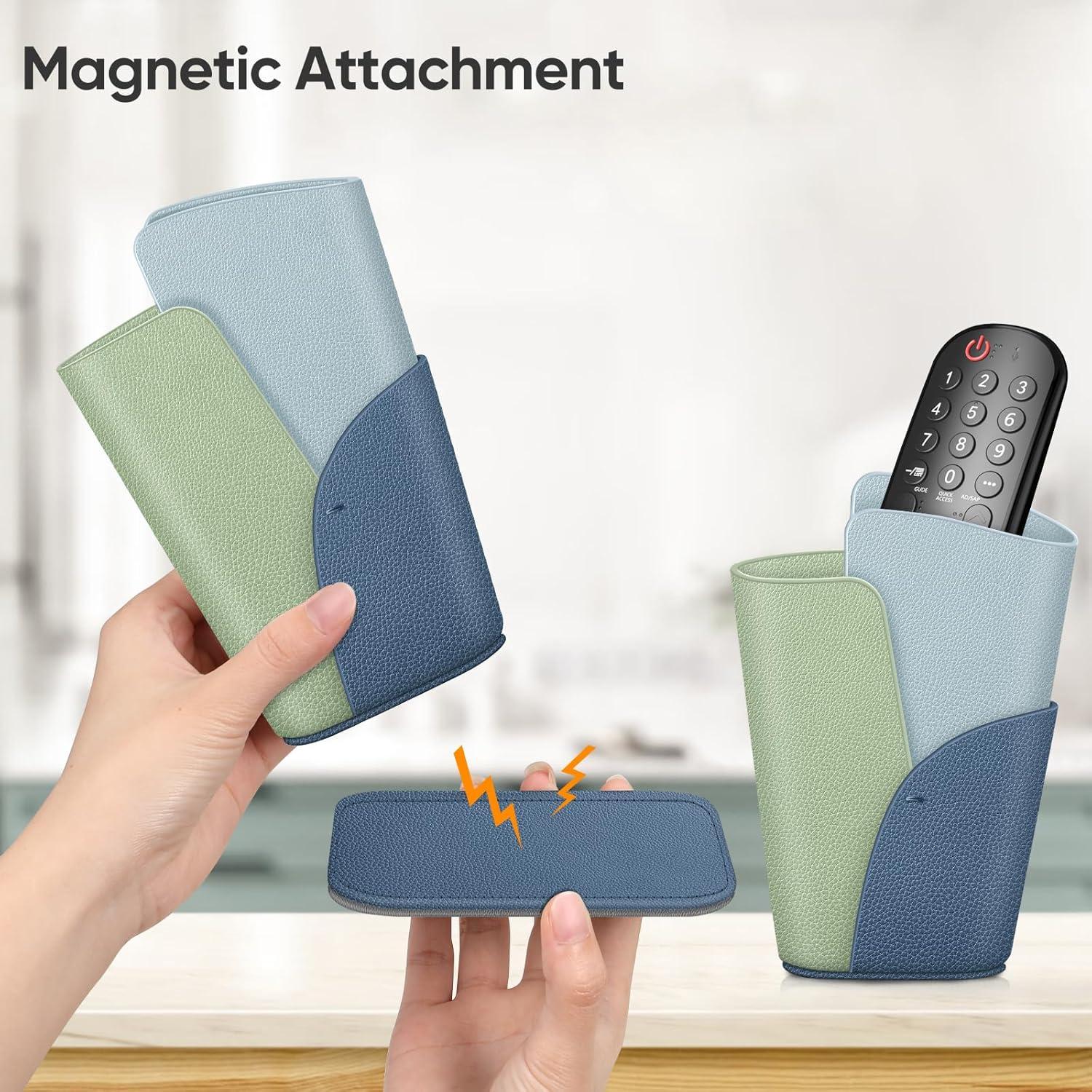 Soporte para Gafas Fintie - Estuche de Cuero Vegano Azul