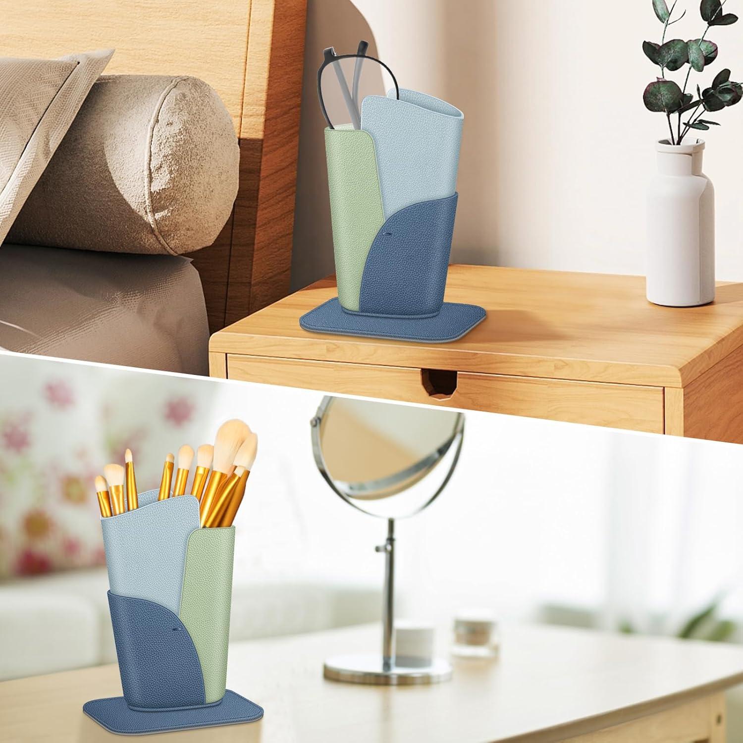 Soporte para Gafas Fintie - Estuche de Cuero Vegano Azul