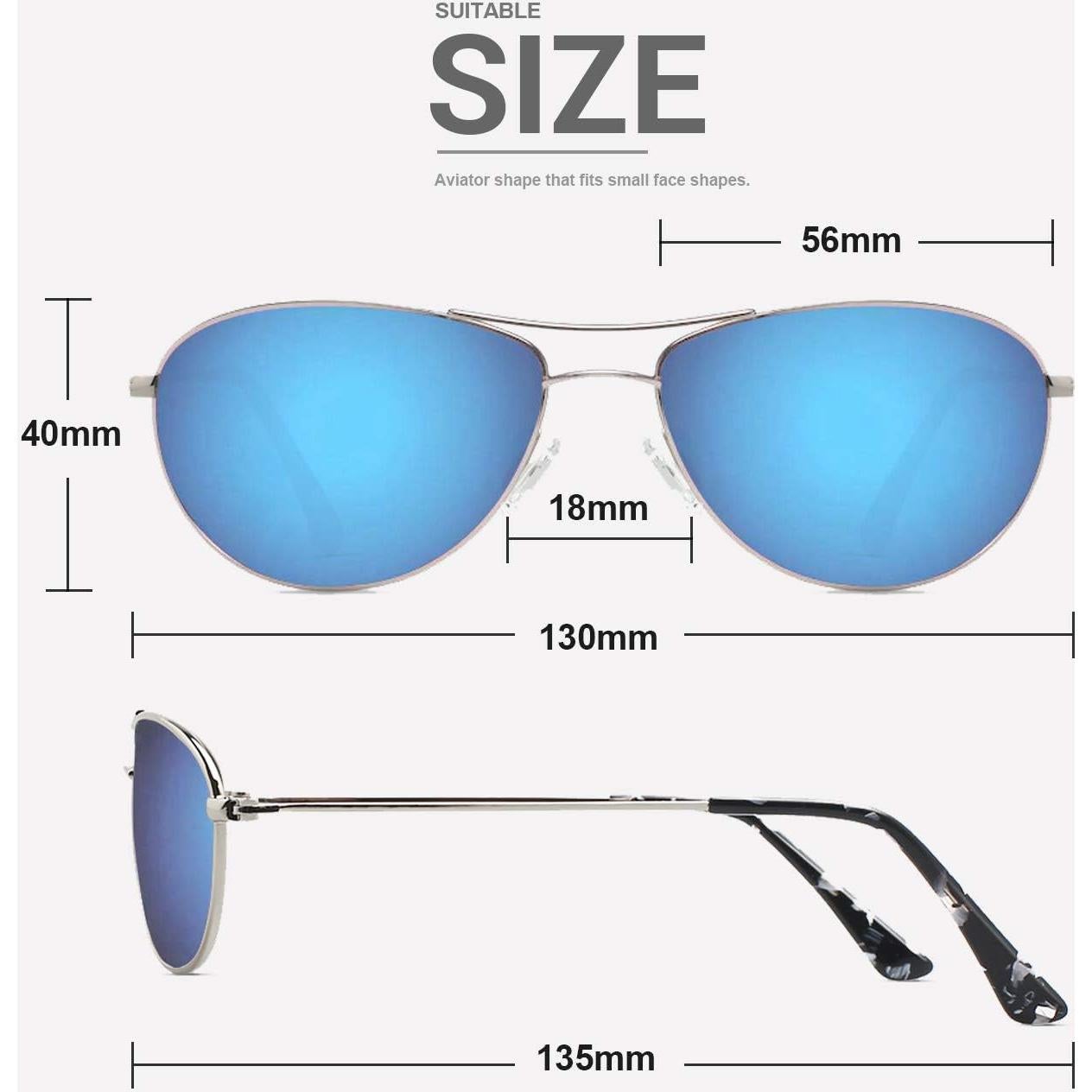 Gafas de Sol Polarizadas MAXJULI Unisex para Cara Pequeña