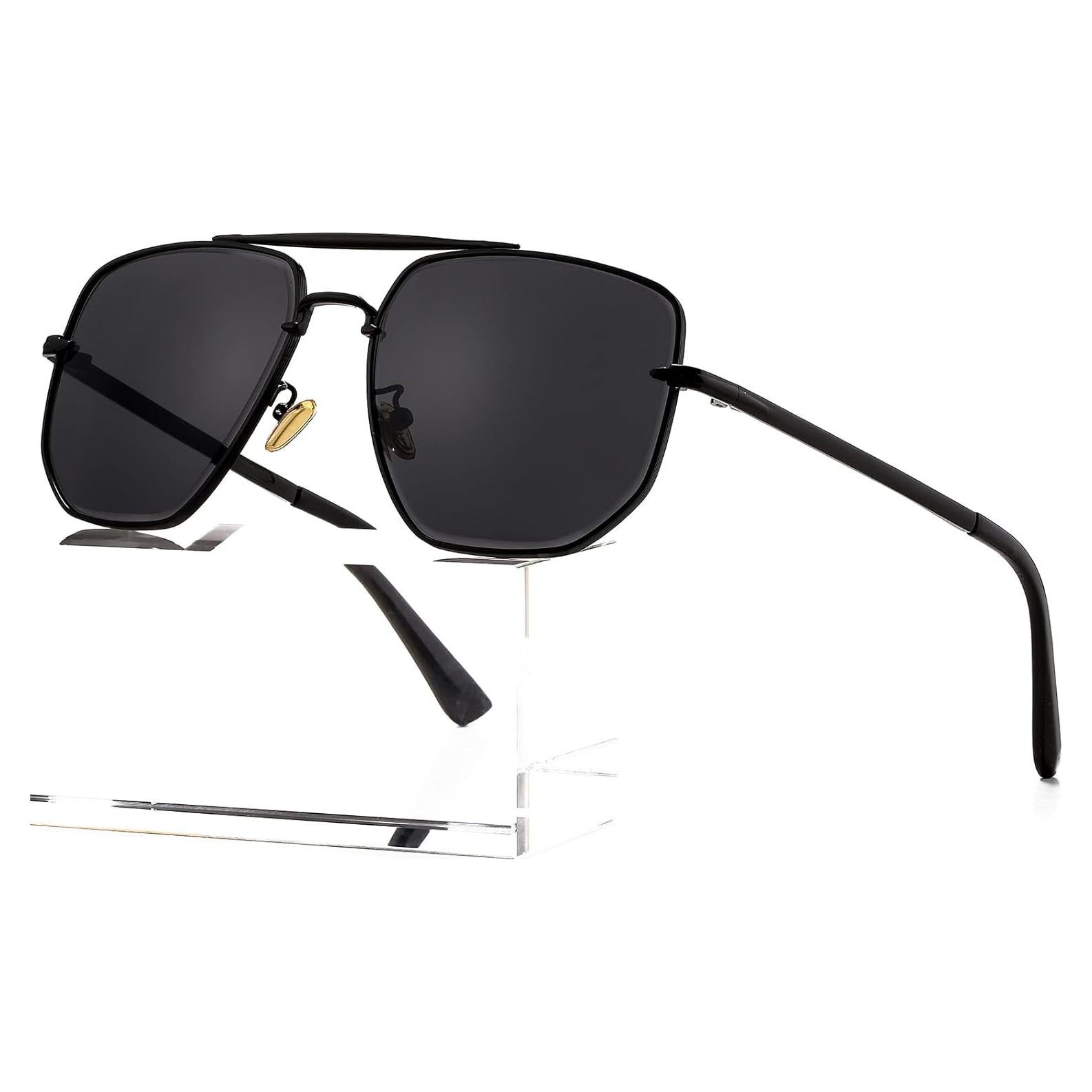 Gafas de sol aviador cuadradas AIEYEZO UV400 para hombres y mujeres
