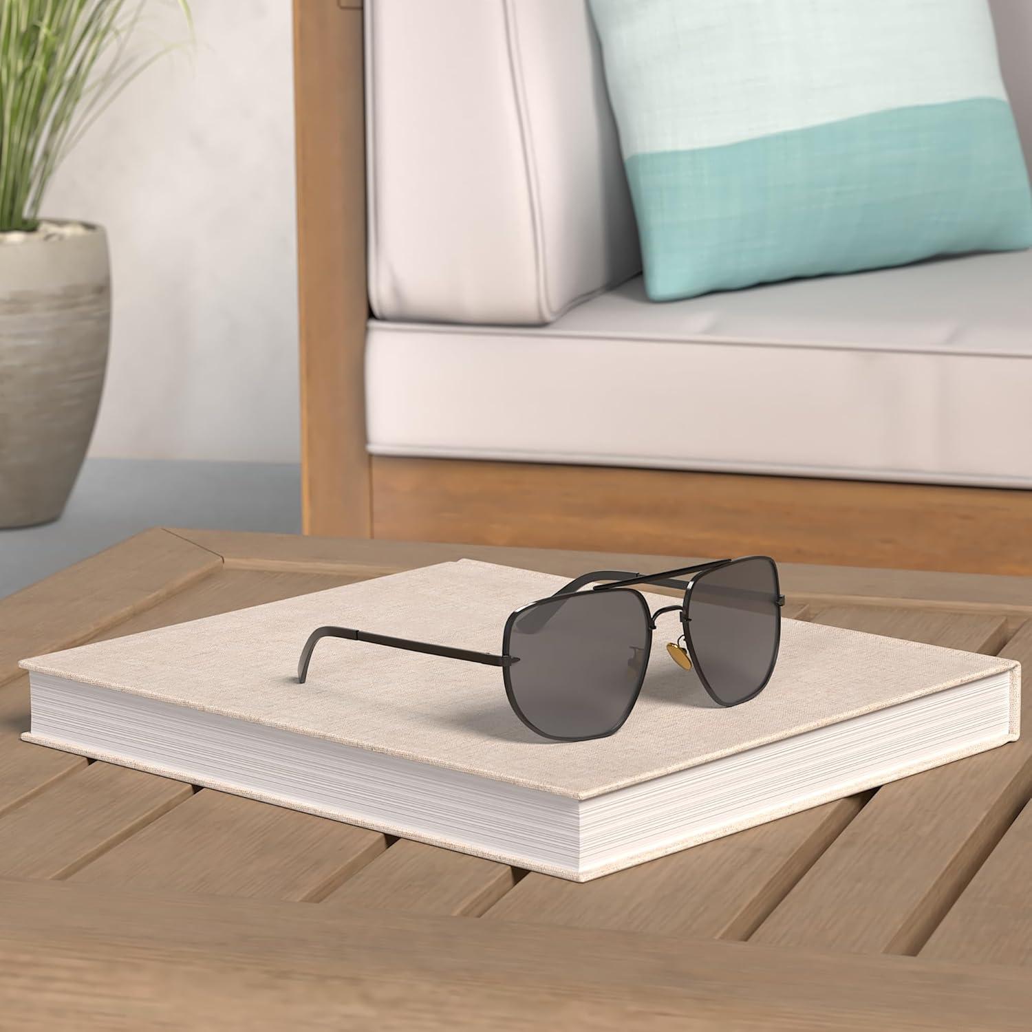 Gafas de sol aviador cuadradas AIEYEZO UV400 para hombres y mujeres