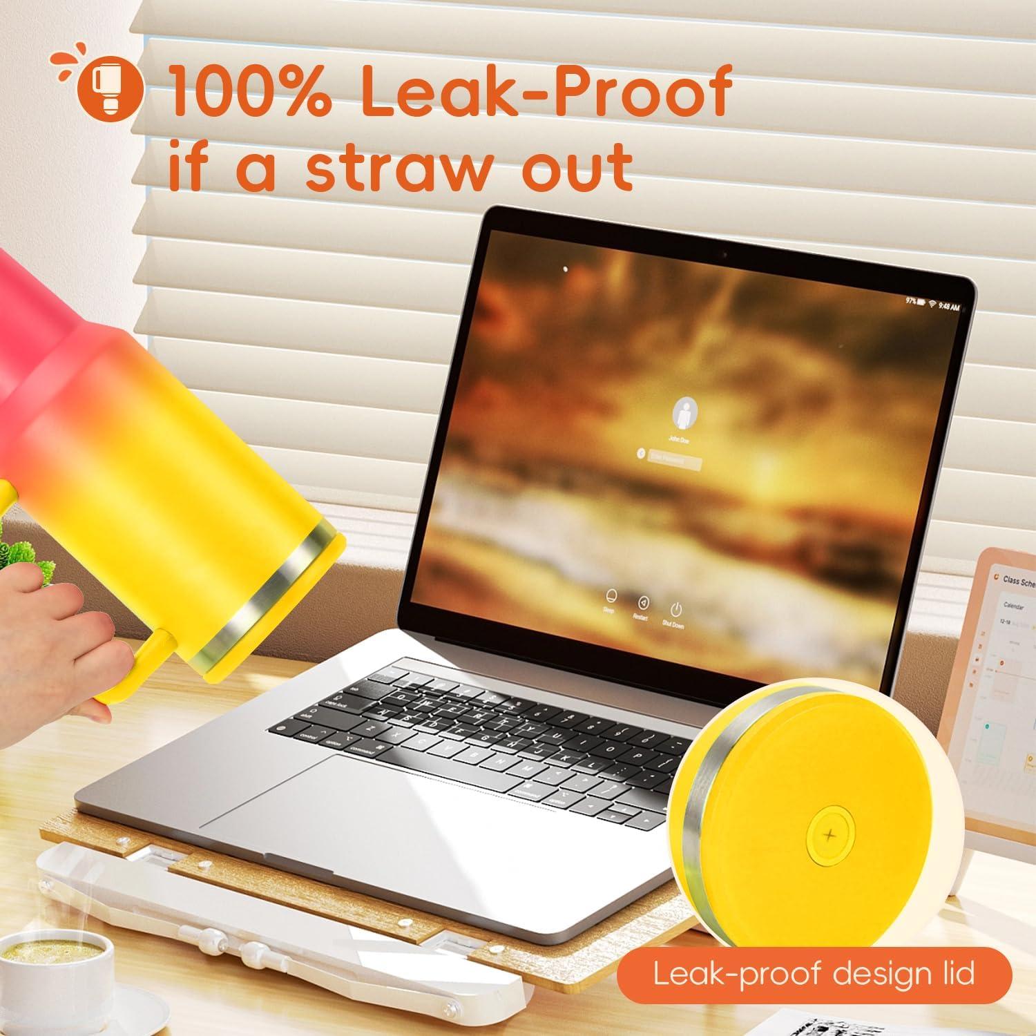 Vaso VUSIGN 1.13 kg con Asa y Tapa para Popote 40 oz