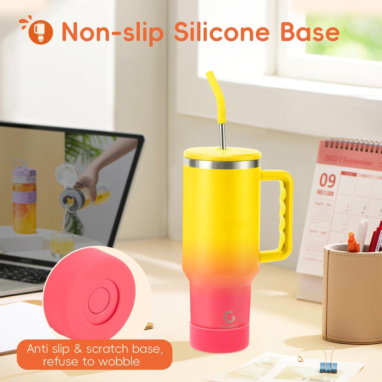 Vaso VUSIGN 1.13 kg con Asa y Tapa para Popote 40 oz