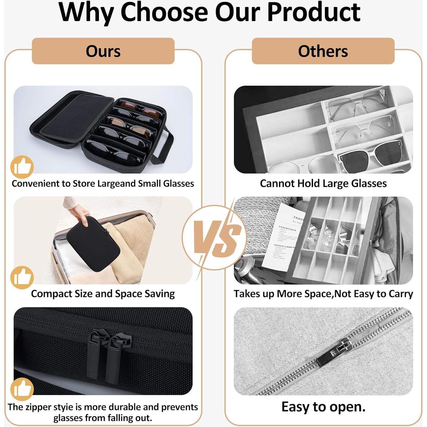 Estuche Duro Organizador de Gafas de Sol Ray-Ban 5 Pares